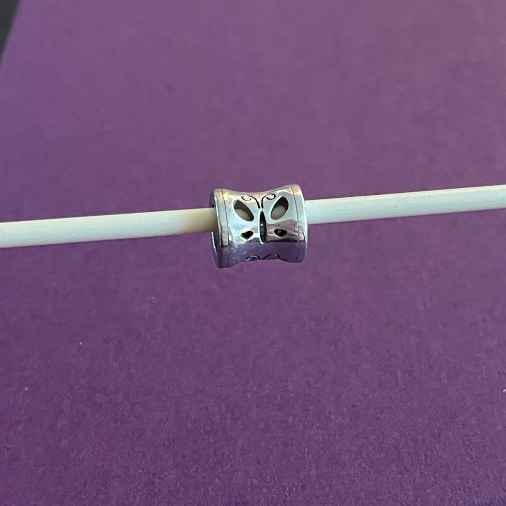 Brighton Silvertone Butterfly Cut Out charm.